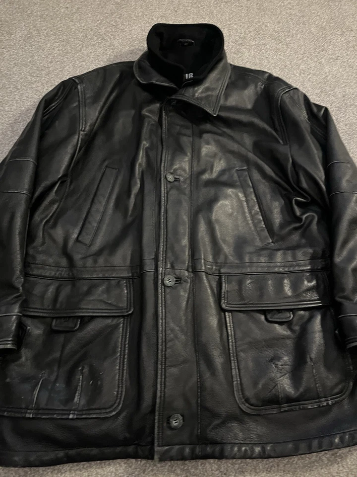 Vintage Givenchy Cuir Givenchy Paris Purfume Leather Jacket Black Biker Size 54 - Image 3 of 4