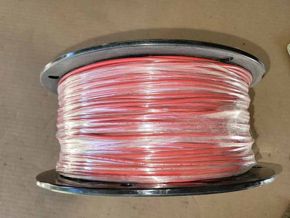 Cable de conexión rojo Copper Field 1015-14/41-2, 14 AWG, 1000', 41 hilos, 600 V Foto 2 de 3