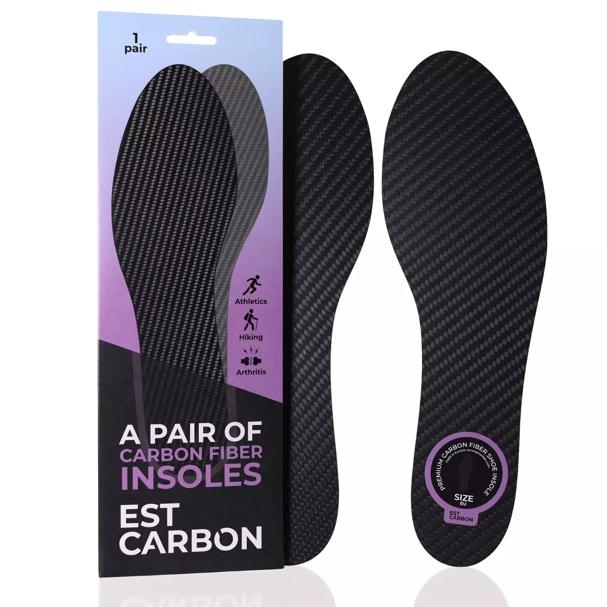 Carbon Fiber Insoles 1 Pair Rigid Shoe Inserts US 4 13.5 eBay