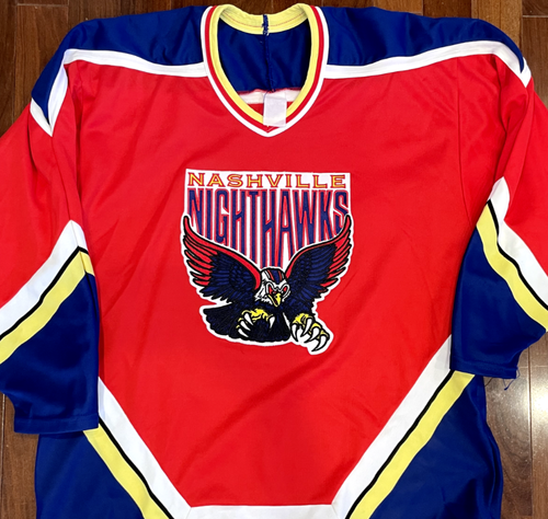 RAR Nashville Nighthawks Bauer Minor League Hockey Trikot Vintage CHL 90s L