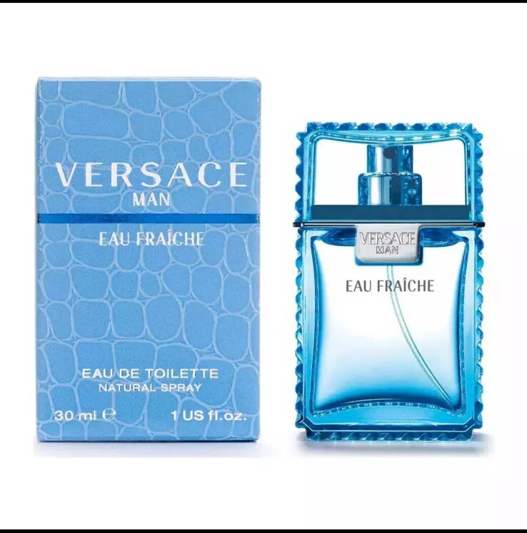 Versace Man Eau Fraiche For Men - 1oz Edt Spray - New!