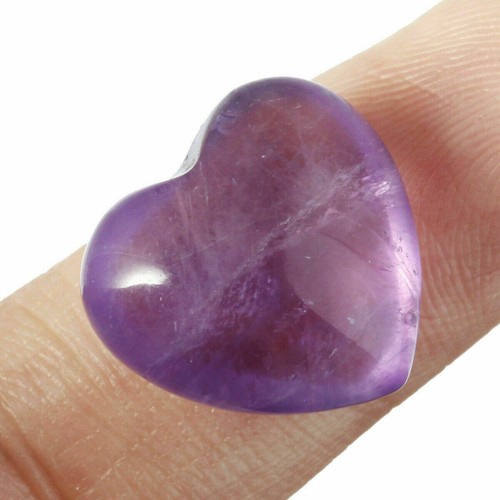 100Pcs Natural Amethyst Pocket Palm Worry Stones Heart Healing Quartz Crystal - Picture 2 of 10