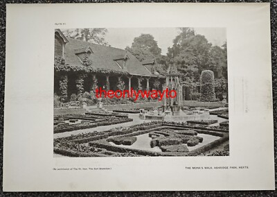 Monk's Walk, Ashridge Park, Herts, (mehr, Rückseite), Buchillustration (Druck)