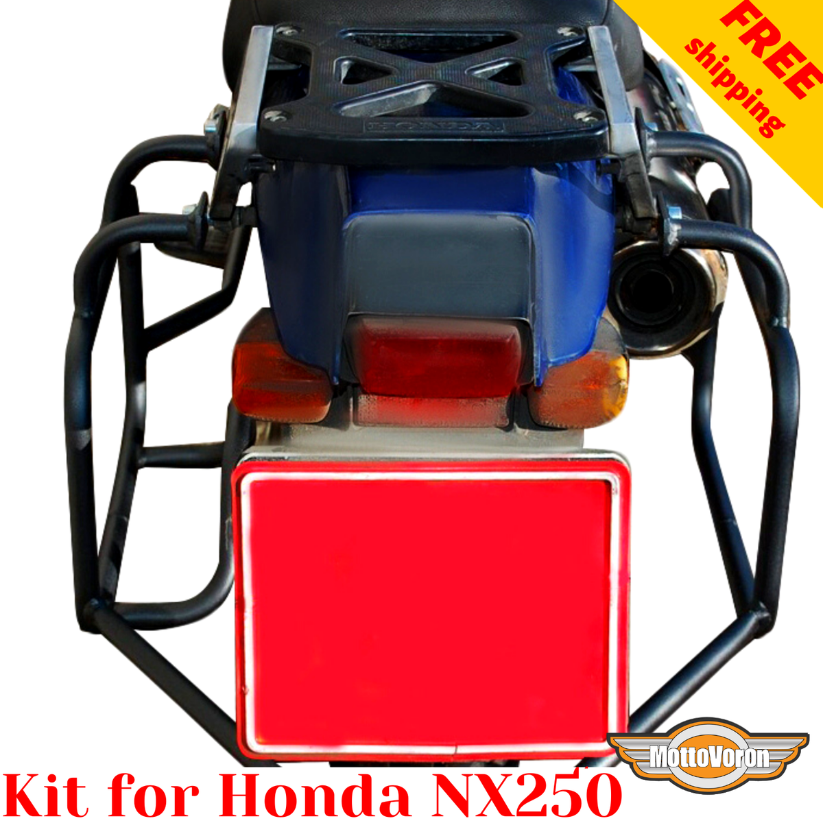 For Honda NX250 Dominator Crash bars NX 250 Pannier rack for