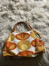 Orla Kiely Bright Large Orange Hobo Handbag