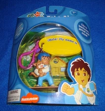 Dora the Explorer Go Diego Go Take Along Name Tag Clip On Basic Fun MIB Rare