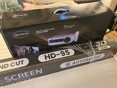 NEW 8K PROJECTOR and 72  DIAMOND CUT ZERO EDGE SCREEN