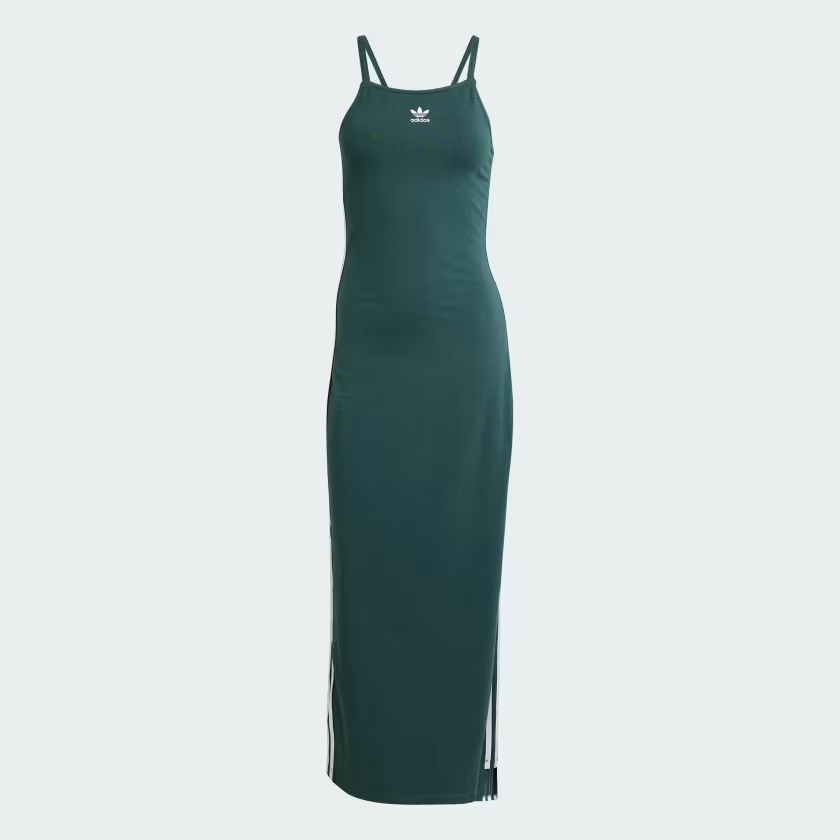 knee length dresses for ladies adidas Adicolor Classics 3-Stripes Maxi Dress