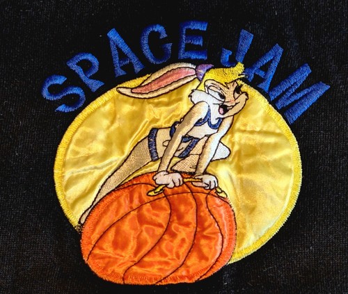 Vintage Warner Bros Space Jam Bunny Lola Black Sweatshirt 1996 Youth SZ L