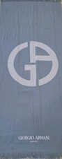 Giorgio Armani 100% Cotton Blue White Logo Be...