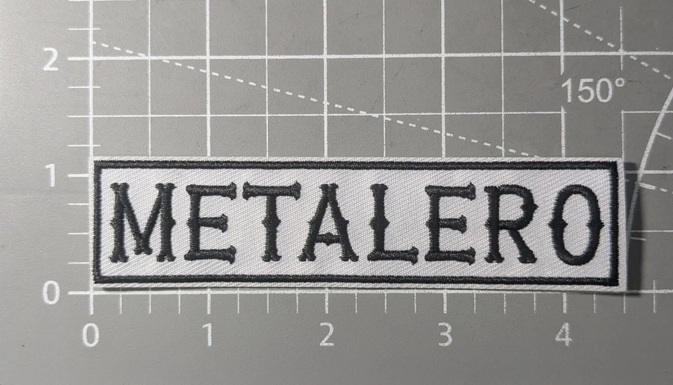 Metalero Patch Spanish Metalhead Heavy Metal Rock Embroidered Iron On 1.25x4" - Image 2 of 3