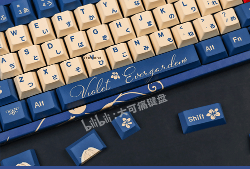 Violet Evergarden Anime Comic PBT Keycaps For Mechanical Keyboard 108 Keys Set - Picture 5 of 8