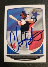 Christian Bethancourt Autograph Signed 2013 Bowman Flag Card Atlanta Braves