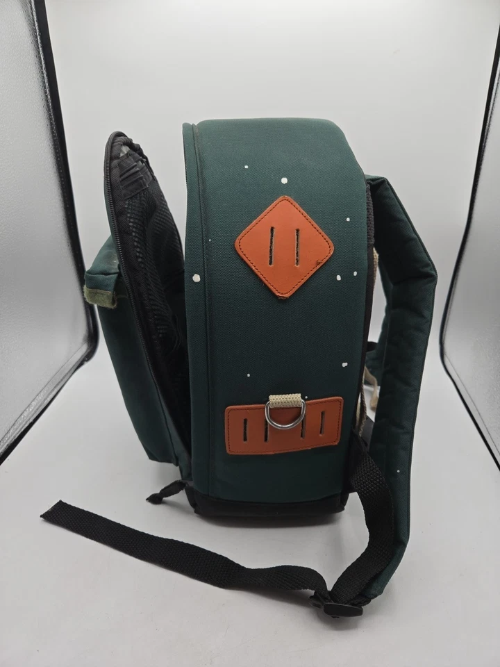 Canon Green Vintage Padded Camera Case Travel Backpack Compartments Used - Image 4 of 4