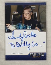 2022 Star Trek Discovery Season 3 Emily Coutts Inscription Autograph auto card