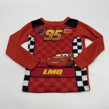Disney Pixar Cars Sleepwear Long Sleeve Shirt Toddler Boy 5T Red Logo . 40022