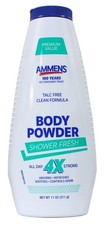  2 PACK Ammens Body Powder Shower Fresh Talc Free 11 Ounce