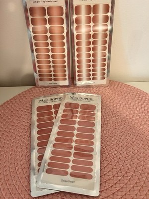 4 Nagellackfolien Nagelfolie Nail Wrap Uni Nude Miss Sophie