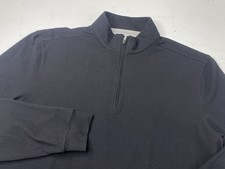 Johnnie-O Sully 1/4 Zip Men  s Black Pullover JMKO1410 Size Large