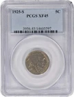 1925-S Buffalo Nickel EF45 PCGS