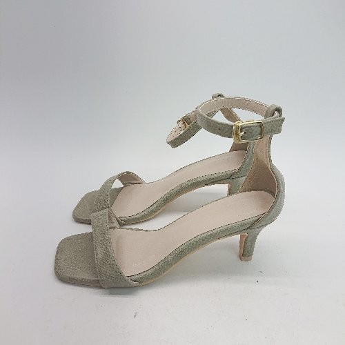 Ur'S Python Pattern Square Toe High Heel Belt Str… - image 2
