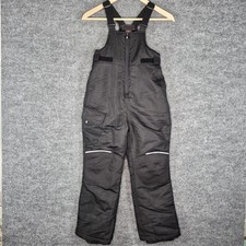 Swiss Tech Kids Unisex Bib Overalls Snow Pants Skipants Medium 7-8 Black