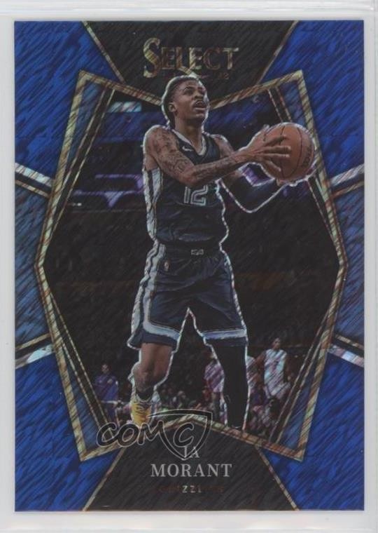 2021-22 Panini Select Premier Level Blue Shimmer Prizm Ja Morant #125 s1i