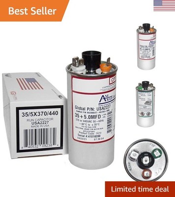 Goodman U.S.A. 35 + 5 uf 370/440 VAC Dual Universal Capacitor for HVAC Systems