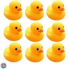 Yellow Rubber Ducks, 10pcs Preschool Bath Toys Bathtub Floating Squeaky Ducki...