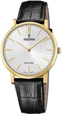 Montre FESTINA Homme Swiss Fabriqué Au F20016/5 Sphère Blanc Avec en Cuir Noir