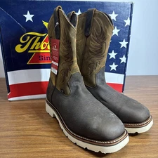Thorogood Boots 814-4332 12D American Heritage Square Toe Wellington Made in USA