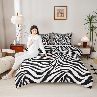 Castle Fairy Zebra Skin Comforter Set Queen Sizeafrica Wildlife Design