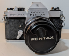 Pentax Honeywell Spotmatic F 35mm Camera w/50mm f/1.4 Takumar Lens Case  Manual