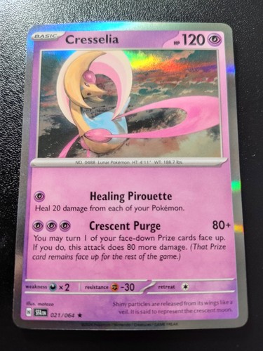 Pokemon Shrouded Fable Cresselia Holo Rare Card 021/064 NM