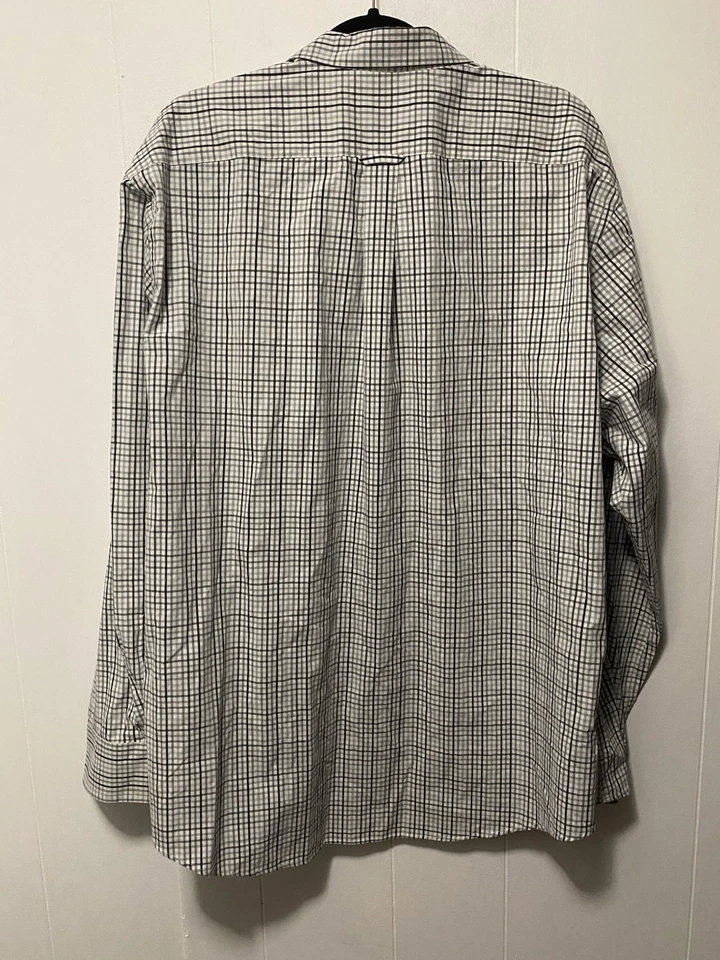 IZOD Dress Shirt Men's Sz XXL TTG Blue/White Striped Button Down Long Sleeve - Image 4 of 4