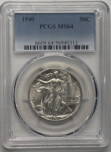 1940-P Walking Liberty Silver Half Dollar 50C PCGS MS 64