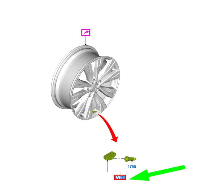 FORD KUGA CX482 MK3 TPMS Sensor Kit JX7T-1A180-DA 2197279 NEW GENUINE - Image 4 of 4
