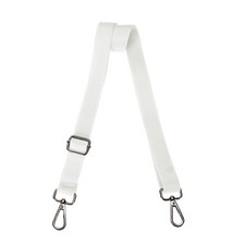 2.5cm Adjustable White Wide Shoulder Strap with Black Pull Core Buckle