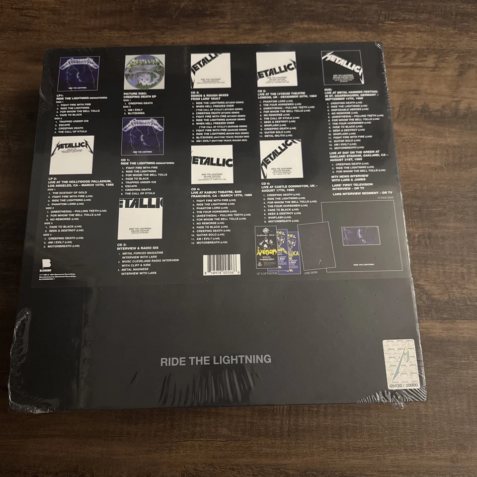 METALLICA RIDE THE LIGHTNING DELUXE BOX SET #5920/30000 (UNOPENED) - Image 3 of 4