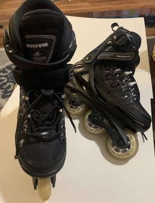 Rollerblade Spitfire XT Kids Adjustable Inline Skates Black/White Size 2-5