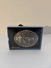 Nocona Cowboy Praying at the Cross Belt Buckle M  F Western 37056