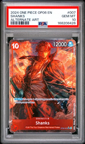 Shanks (Alternate Art) graded PSA 10 for sale on eBay