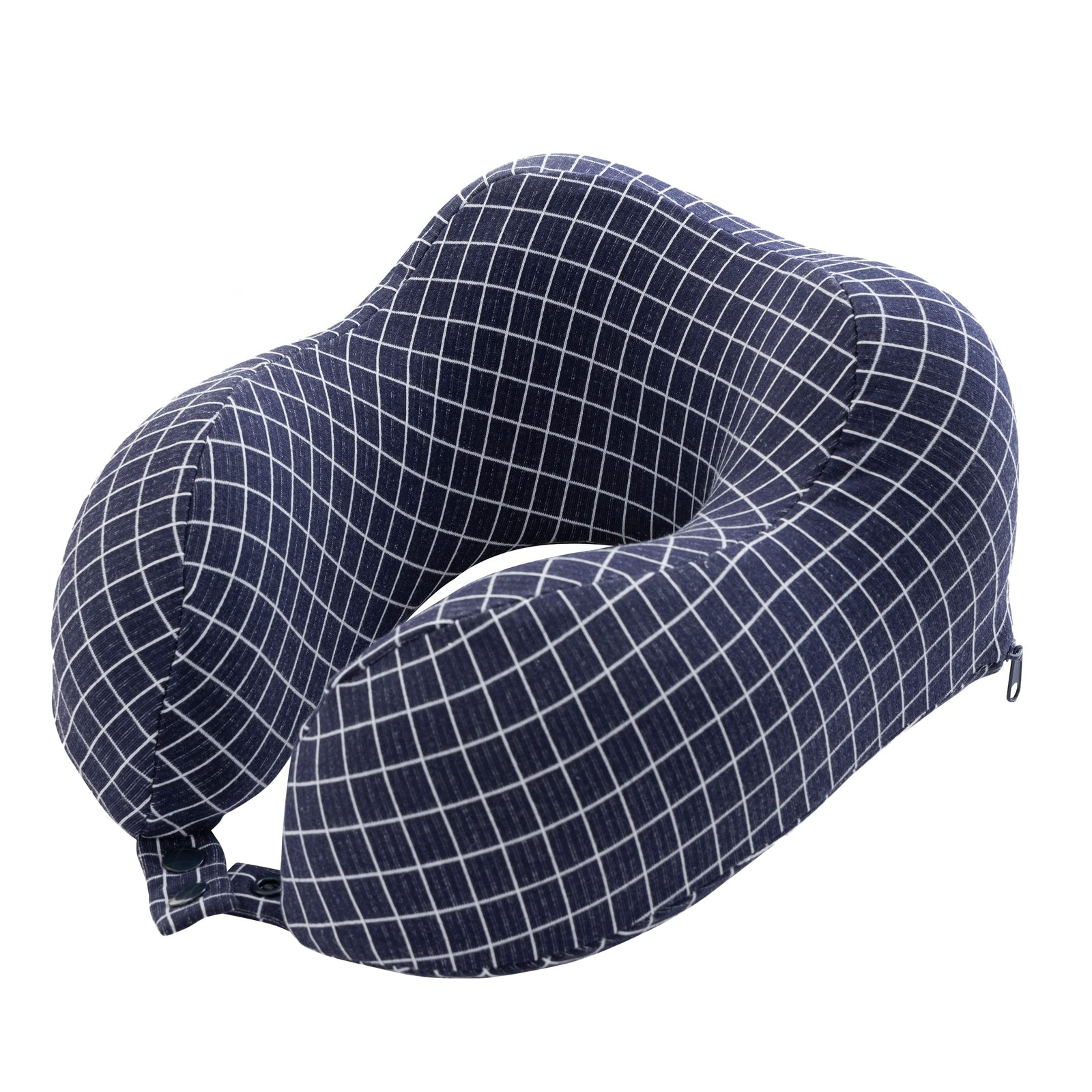 Memory Foam Travel Neck Pillow with Removable Washable Cover for Comfortable Sleep