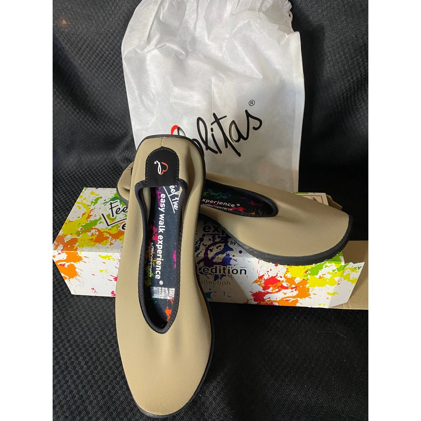 Arcopedico Lolita Easy Walk Experience Taupe Lytech flats Size 36 US -6