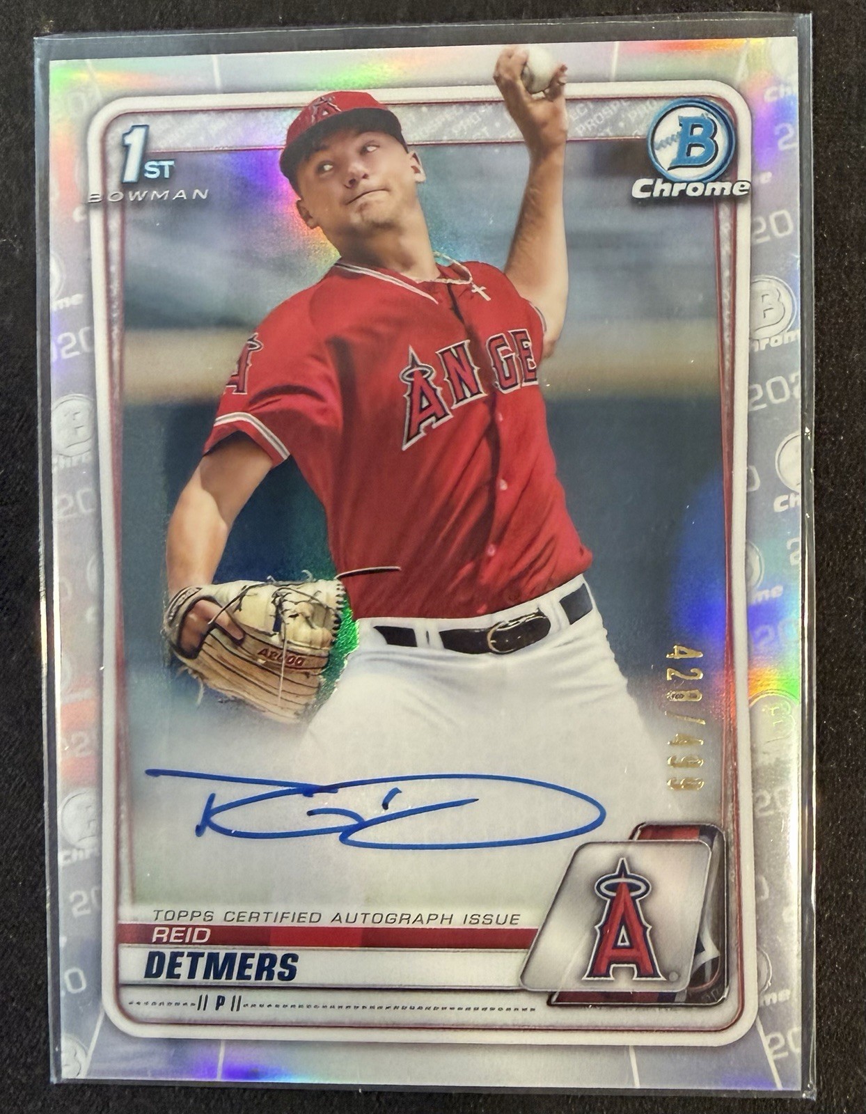 2020 Bowman Draft - Chrome Draft Picks Auto Reid Detmers #CDA-RD Refractor /499