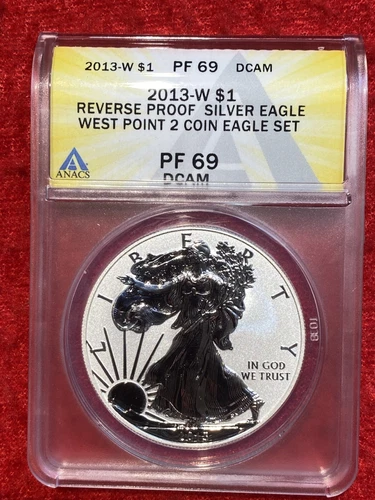 2013-W ANACS REVERSE PROOF PF69 DCAM American Silver Eagle
