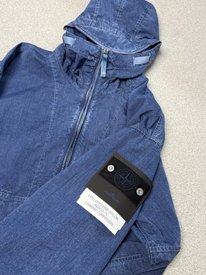 STONE ISLAND DENIM HOLLOW FIBRE NYLON INDIGO-TC ANORAK Size Large