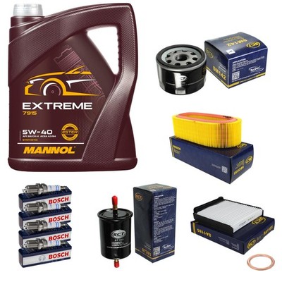 Inspektionspaket 5L MANNOL Extreme 5W-40 für Dacia Sandero Logan MCV 1.4