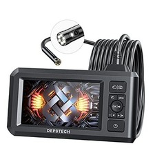 Dual Lens Industrial Endoscope, 1080P Digital Borescope Inspection Black