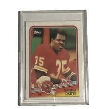 1988 Topps Super Rookie Christian Okoye Very Nice #363 Football Card. rookie card picture